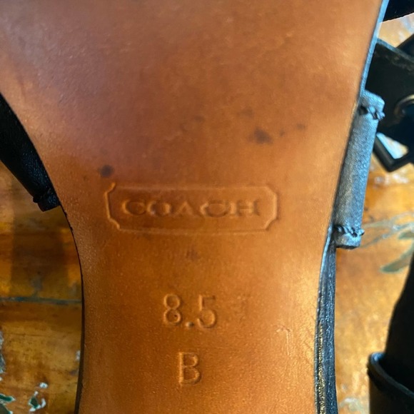 Coach Dinah Vintage Wax Heel in Black Leather - 8.5 - Picture 6 of 6